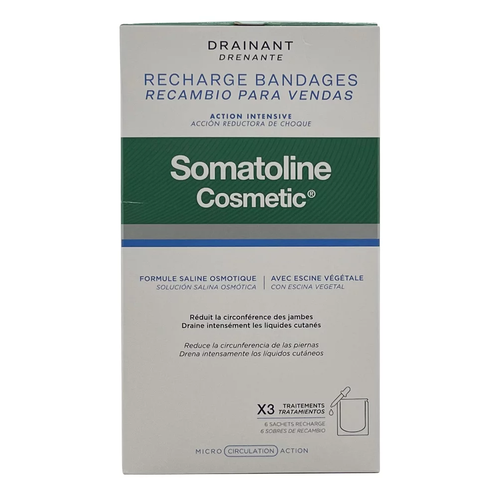 Somatoline Recambio Vendas Reductoras Drenantes 6 Sobres