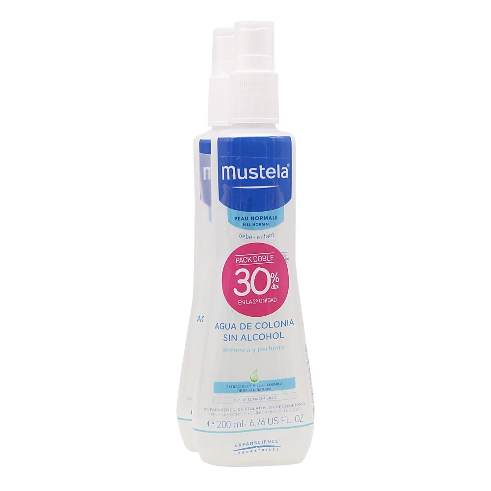 Mustela Agua De Colonia Sin Alcohol Pack 2 X 200Ml